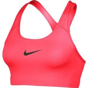 Nike coral pink racer back sports bra medium dri fit swoosh